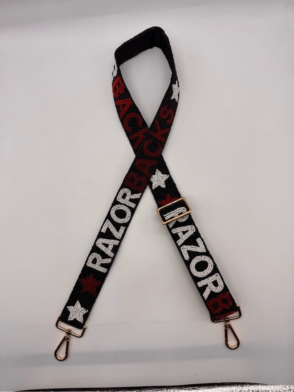 Arkansas Razorback adjustable handmade beaded strap - Picture 2 of 5